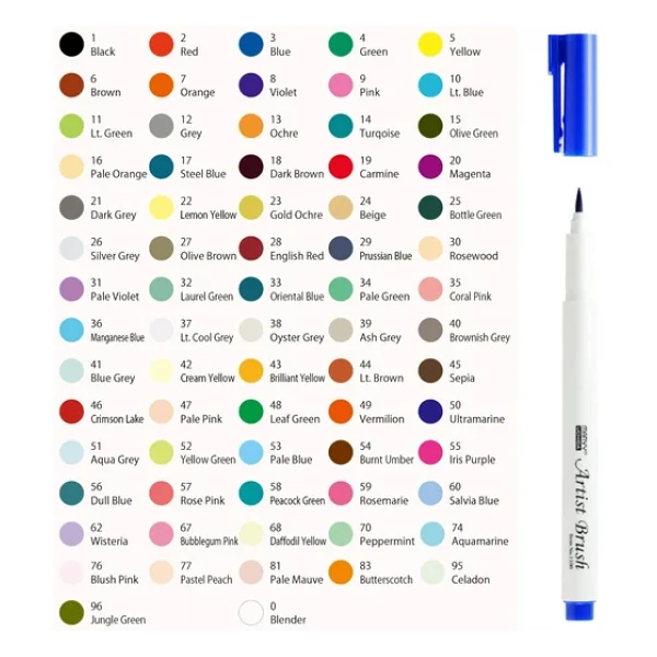 Marvy 1100 Su Bazlı Fırça Uçlu Marker - Görsel 5