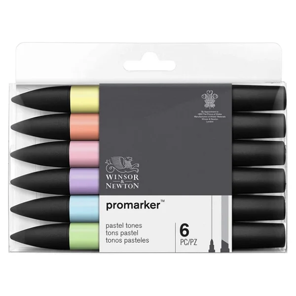 Winsor & Newton Pastel 6 Renk Promarker Kalem Seti - Görsel 6