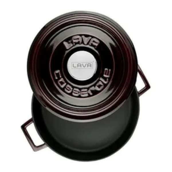 Lava Premium Majolik Mor 24 cm Çok Amaçlı Yayvan Döküm Tencere - Görsel 8