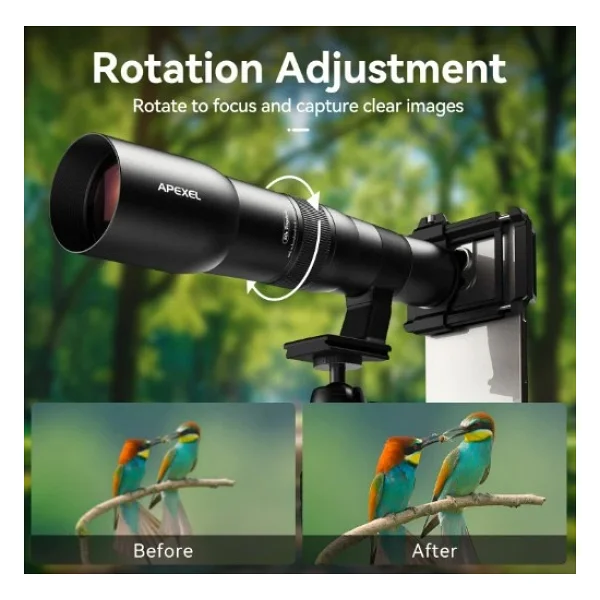 Apexel TeleCular 50X Telefoto Lens - Görsel 7