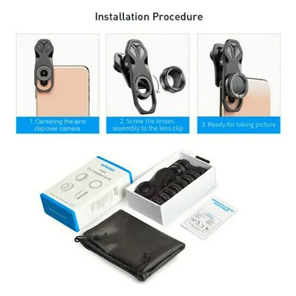 APEXEL 11'i 1 Arada Cep Telefonu İphone & Android İçin Akıllı Telefon Lens Kiti - Görsel 5