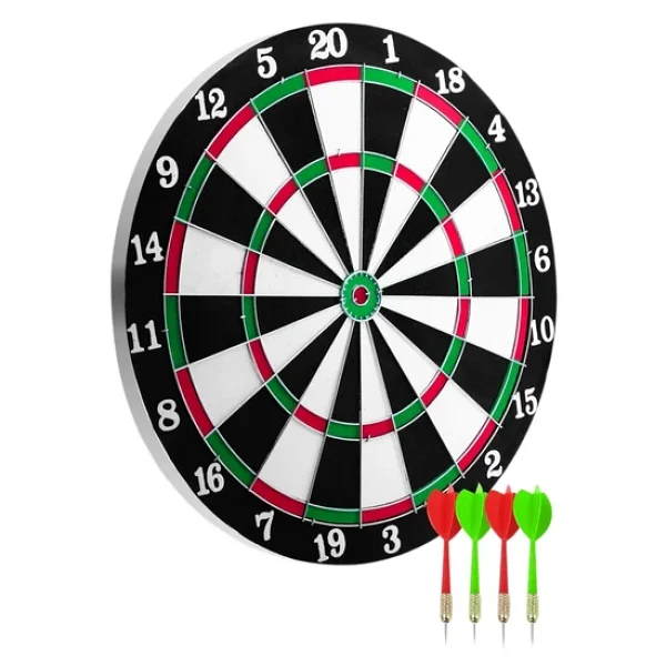 Mey İthalat 12 İnç Dart Tahtası 4 Adet Metal Uçlu Dart Oku Kolay Montajlı - Görsel 3
