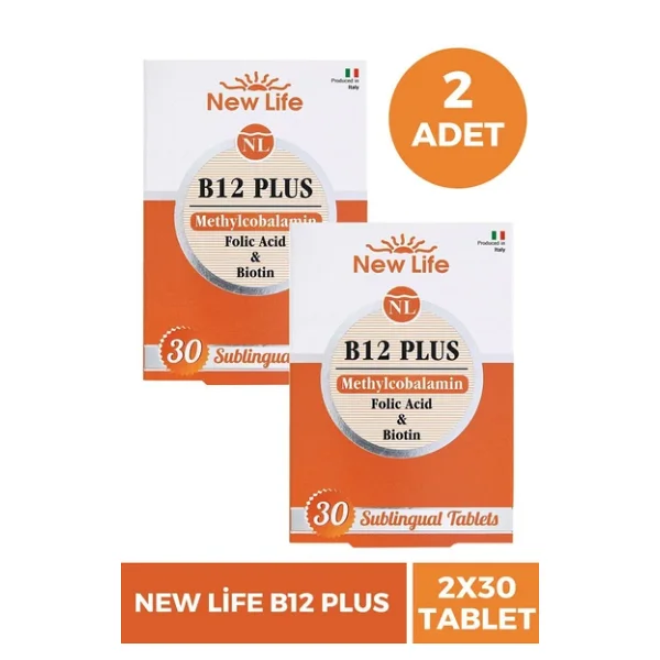 New Life B12 Plus 30 Dilaltı Tablet 2'li - Görsel 6