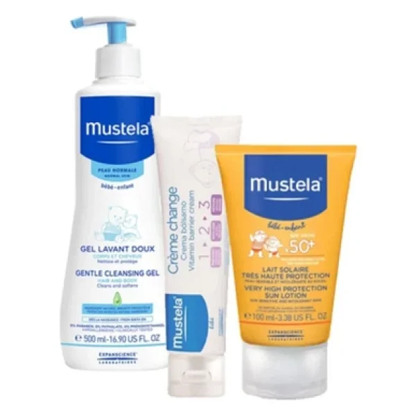 Mustela Yenidoğan Şampuanı 500 ml + Güneş Koruyucu Spf 50+ 100 ml + Pişik Kremi 50 ml SS20200612010 - Görsel 2