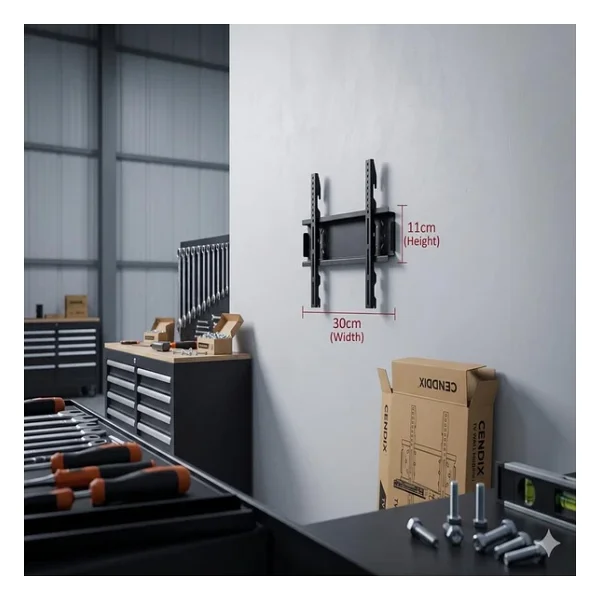 Cendix CX0TVAPR01 Sabit Kilitli Tv Duvar Askı Aparatı 22-42 İnç (30 x11 cm 40 Kg Taşıma Kapasite) - Görsel 5
