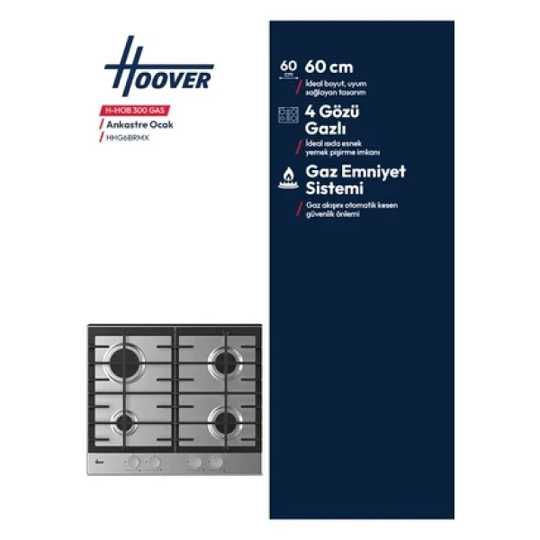 Hoover H-Hob 300 HHG6BRMX Ankastre Ocak - Görsel 8