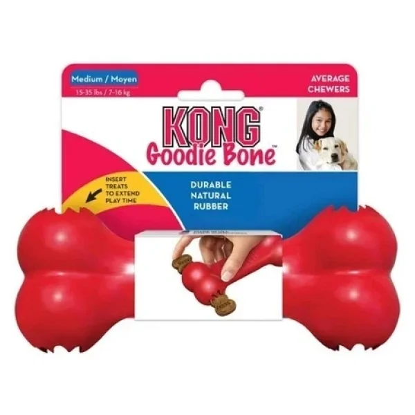 Kong Goodie Bone Kemik Şeklinde Çok Amaçlı Köpek Oyuncağı M - Görsel 4