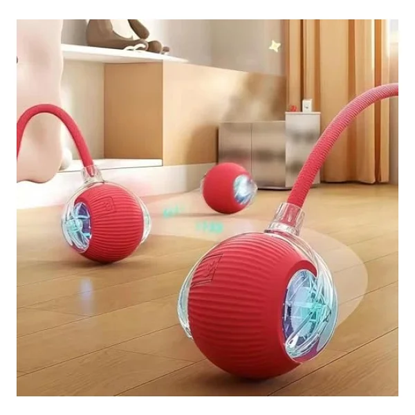 Busstier Akıllı Kedi Oyuncağı, Otomatik Yuvarlanan İnteraktif Top, Hareketli Kuyruk, USB Şarjlı, LED Işıklı, 3 Oyun Modu, Evcil Hayvanlar İçin Eğlenceli Oyuncak - Görsel 5