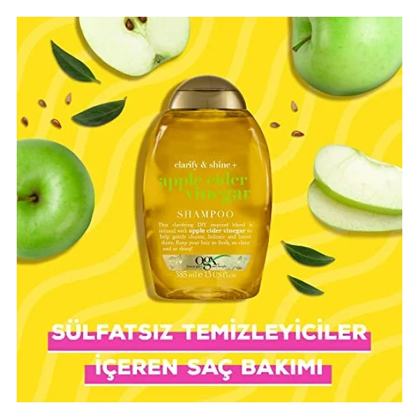Ogx Apple Cider Vinegar Işıltı Veren 385 ml Sülfatsız Şampuan - Görsel 9