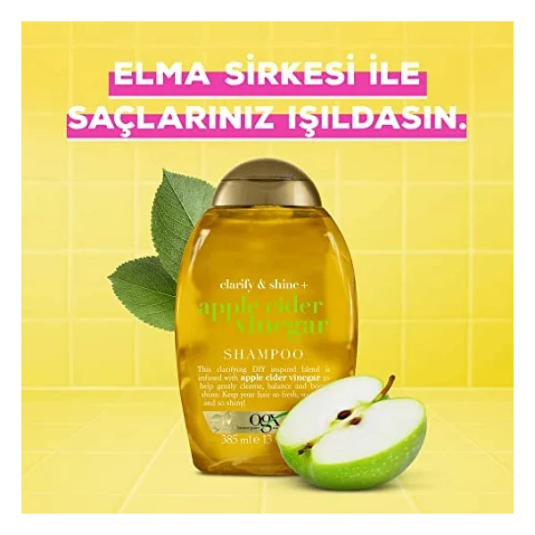 Ogx Apple Cider Vinegar Işıltı Veren 385 ml Sülfatsız Şampuan - Görsel 4