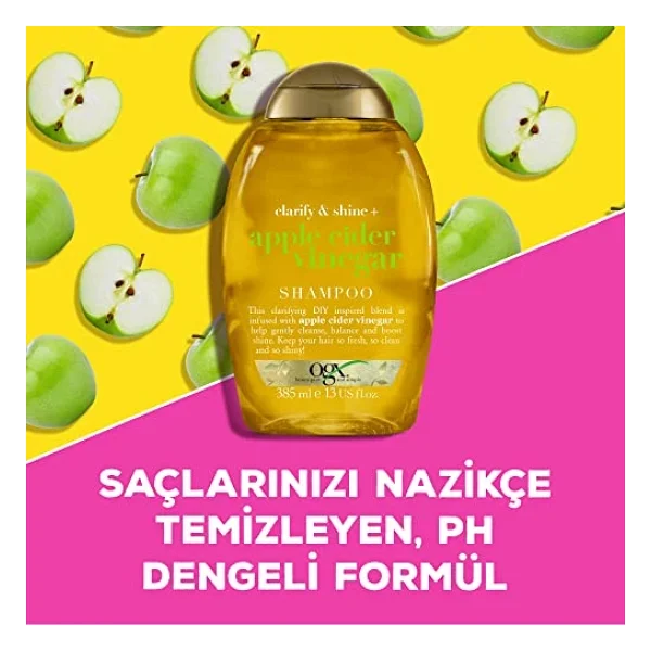 Ogx Apple Cider Vinegar Işıltı Veren 385 ml Sülfatsız Şampuan - Görsel 7
