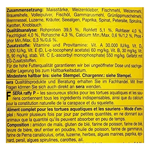 Raffy P Kaplumbağa Yemi 1000 ml 250 gr - Görsel 7