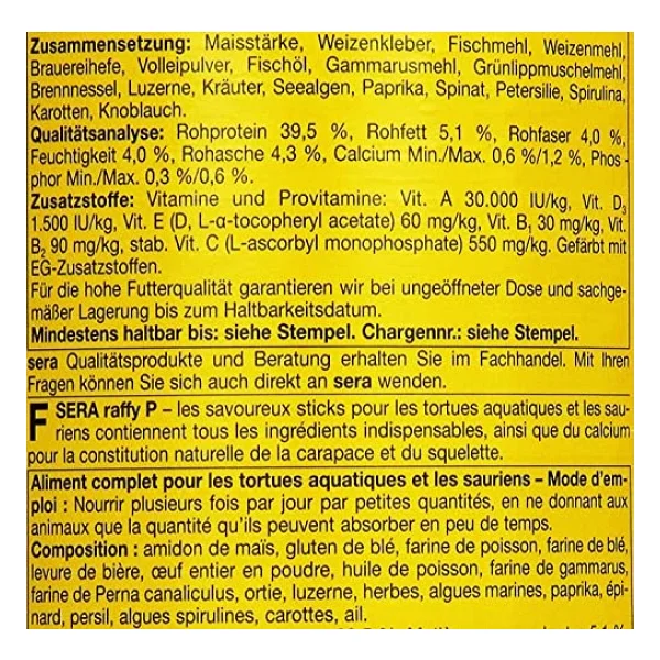 Raffy P Kaplumbağa Yemi 1000 ml 250 gr - Görsel 6