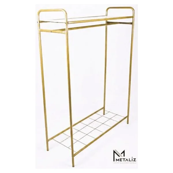 Metaliz Concept Metal Elbise Askılığı & Ayakkabılık - Taşınabilir Giyim Organizeri Raflı - Görsel 4