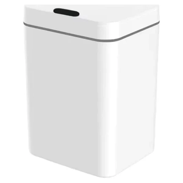 9 Litre Slim Sensörlü Çöp Kovası, Otomatik Temassız Akıllı Çöp Kutusu, Sessiz Kapanan, 2 AA Pille Çalışan, Dar Alanlar İçin Banyo, Mutfak ve Ofis Beyaz - Görsel 7