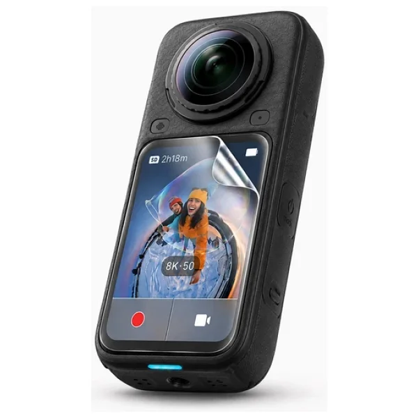 Insta360 X6 Aksiyon Kamera Uyumlu 3 Adet Şeffaf Ekran Koruyucu Nano Jelatin - Görsel 5
