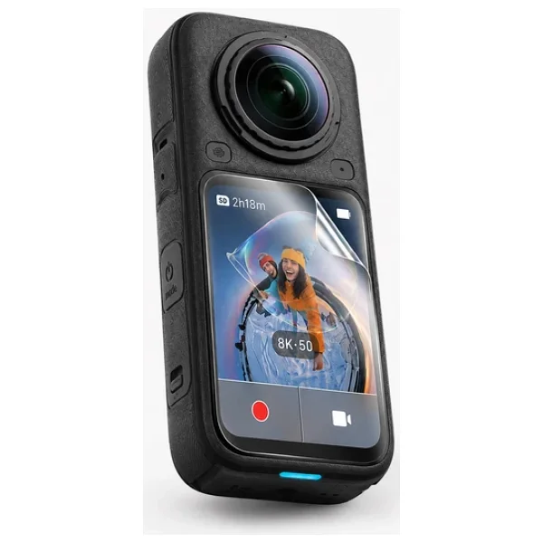 Insta360 X6 Aksiyon Kamera Uyumlu 3 Adet Şeffaf Ekran Koruyucu Nano Jelatin - Görsel 4
