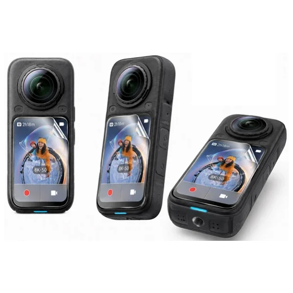 Insta360 X6 Aksiyon Kamera Uyumlu 3 Adet Şeffaf Ekran Koruyucu Nano Jelatin - Görsel 6