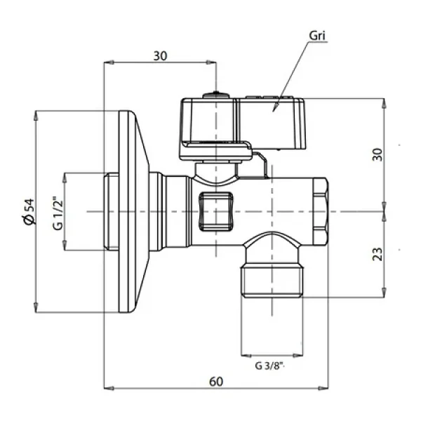 E.C.A. Çamaşır Musluğu 602111068-V Krom - Görsel 3