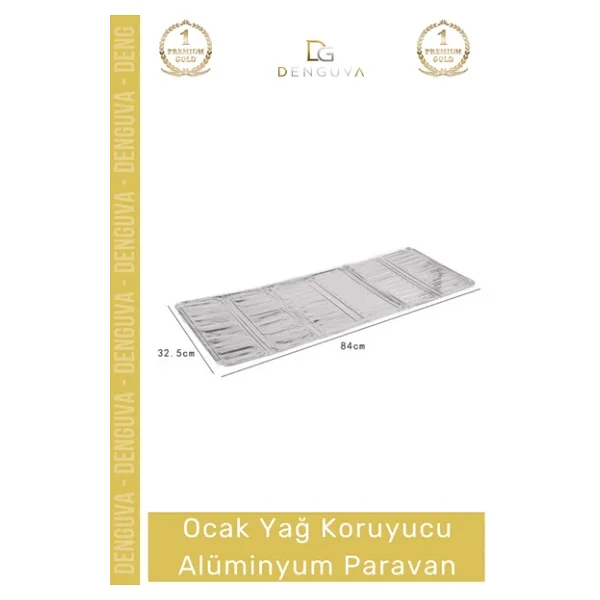 #Ocakkoruyucu Isıya Dayanıklı Katlanır Ocak Arkası Mutfak Sıçratmaz Yağ Koruyucu Alüminyum Paravan - Görsel 3