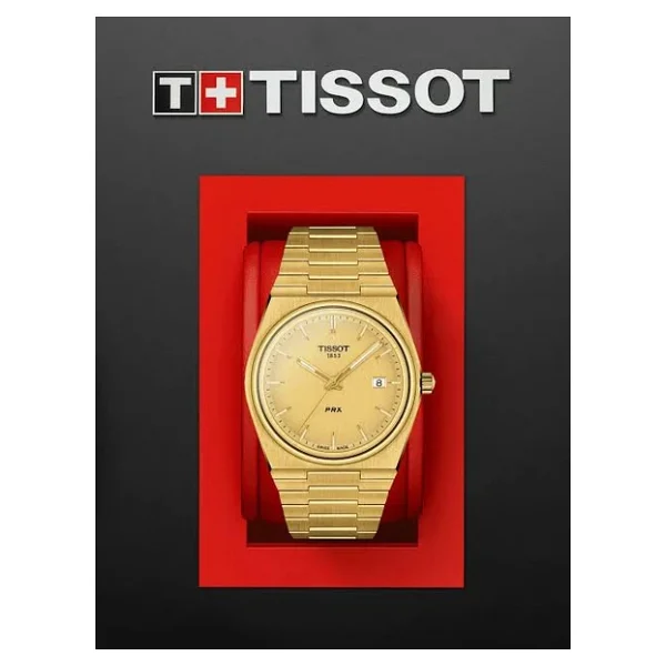 Tissot PRX 40mm T137.410.33.021.00 Çelik Kordon Gold Erkek Kol Saati - Görsel 4