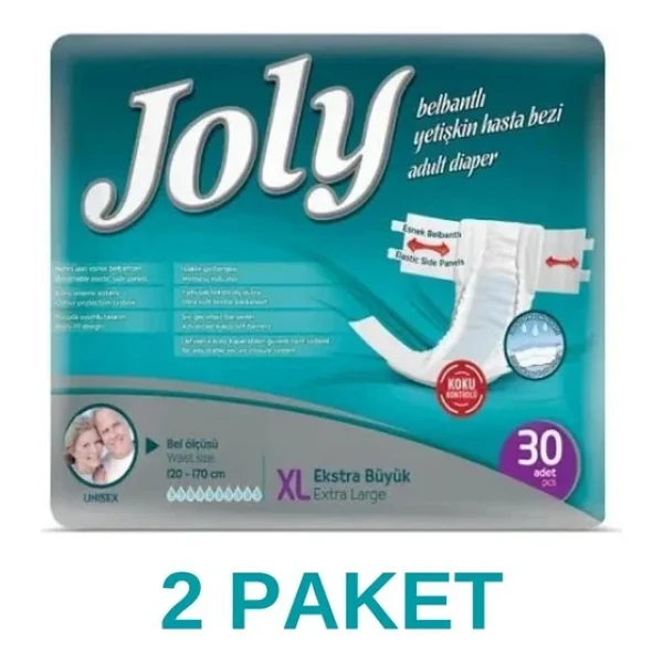 Joly Belbantlı Ekstra Büyük Boy XL 30'lu 2 Adet Hasta Bezi - Görsel 7