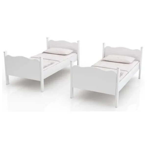 Baby Darling Cozy Merdivenli Ayrılabilen Ranza 90x190cm (%100 Mdf) Beyaz - Görsel 3