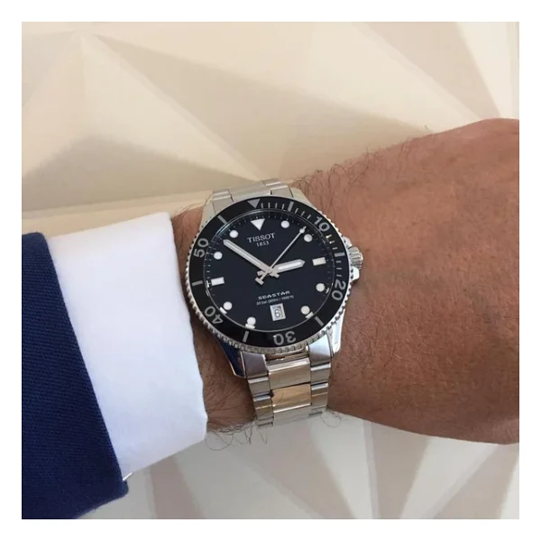 Tissot Seastar 1000 T120.410.11.051.00 Çelik Kordon Siyah Erkek Kol Saati - Görsel 10