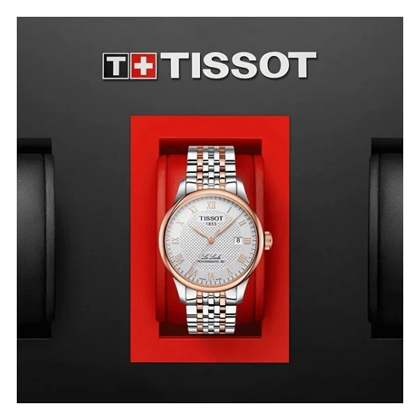 Tissot Le Locle Powermatic 80 T006.407.22.033.00 Çelik Kordon Gümüş-Rose Gold Erkek Kol Saati - Görsel 7
