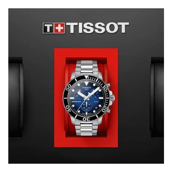 Tissot Seastar 1000 Chronograph T120.417.11.041.01 Çelik Kordon Mavi-Siyah Erkek Kol Saati - Görsel 6
