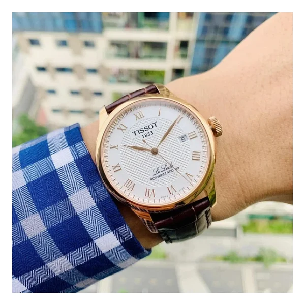 Tissot Le Locle Powermatic 80 T006.407.36.033.00 Deri Kordon Kahverengi-Rose Gold Erkek Kol Saati - Görsel 7