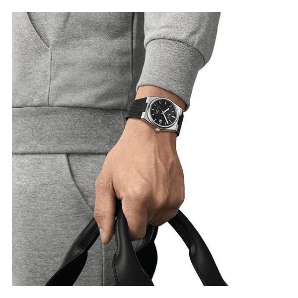 Tissot PRX Powermatic 80 T137.407.17.051.00 Kauçuk Kordon Siyah Erkek Kol Saati - Görsel 6