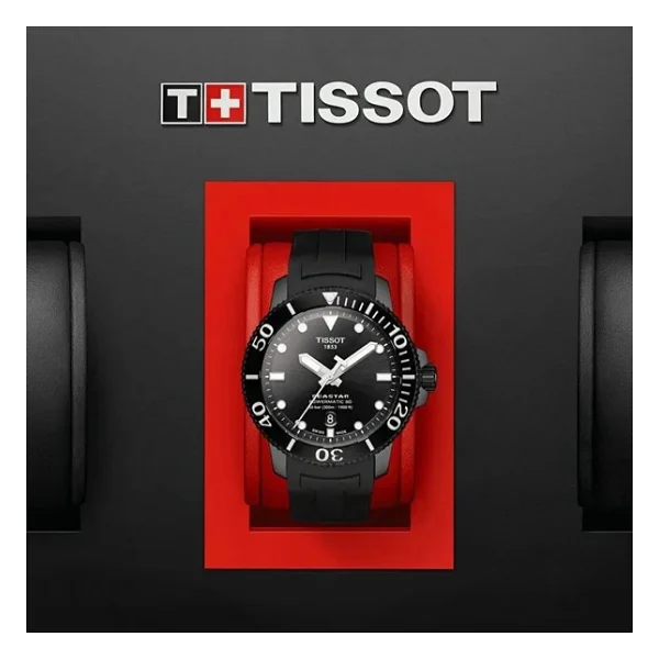 Tissot Seastar 1000 Powermatic 80 T120.407.37.051.00 Kauçuk Kordon Siyah Erkek Kol Saati - Görsel 5