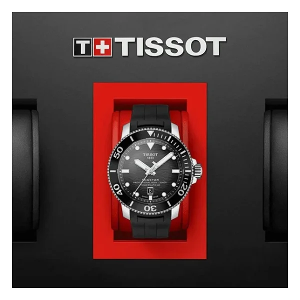 Tissot Seastar 2000 Professional Powermatic 80 T120.607.17.441.00 Kauçuk Kordon Siyah-Gri Erkek Kol Saati - Görsel 5