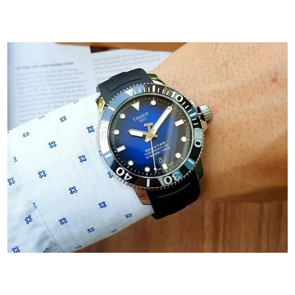 Tissot Seastar 1000 Powermatic 80 T120.407.17.041.00 Kauçuk Kordon Mavi-Siyah Erkek Kol Saati - Görsel 7
