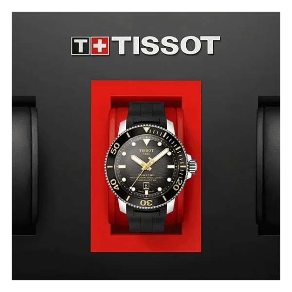 Tissot Seastar 2000 Professional Powermatic 80 T120.607.17.441.01 Kauçuk Kordon Siyah-Gold Erkek Kol Saati - Görsel 4