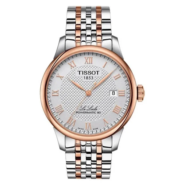 Tissot Le Locle Powermatic 80 T006.407.22.033.00 Çelik Kordon Gümüş-Rose Gold Erkek Kol Saati - Görsel 4