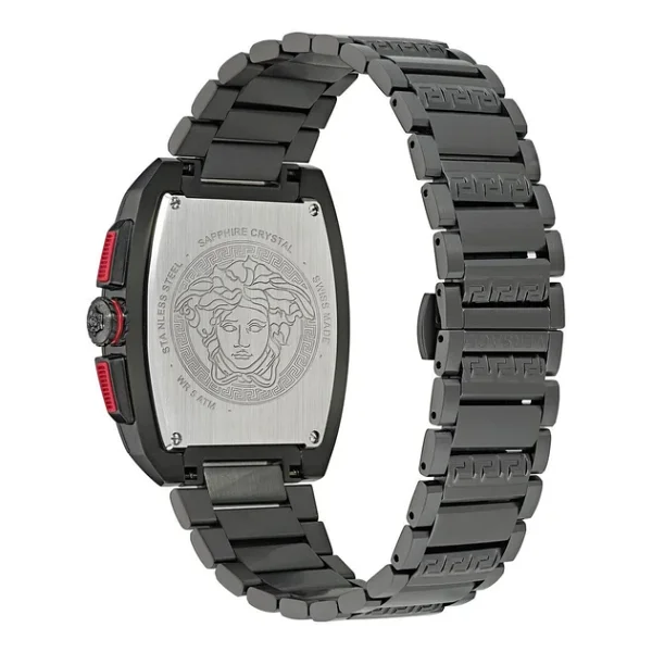 Versace Dominus VRSCVE6H00623 Çelik Kordon Siyah Erkek Kol Saati - Görsel 7