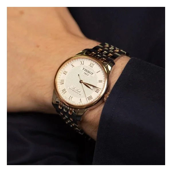 Tissot Le Locle Powermatic 80 T006.407.22.033.00 Çelik Kordon Gümüş-Rose Gold Erkek Kol Saati - Görsel 8
