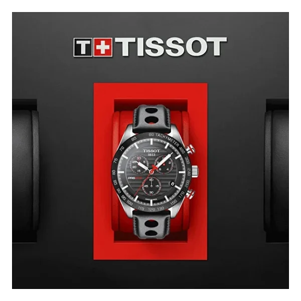 Tissot PRS 516 Chronograph T100.417.16.051.00 Deri Kordon Siyah Erkek Kol Saati - Görsel 3