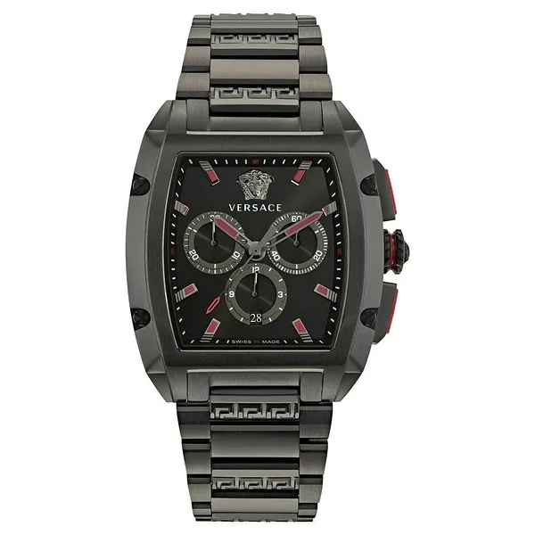 Versace Dominus VRSCVE6H00623 Çelik Kordon Siyah Erkek Kol Saati - Görsel 4