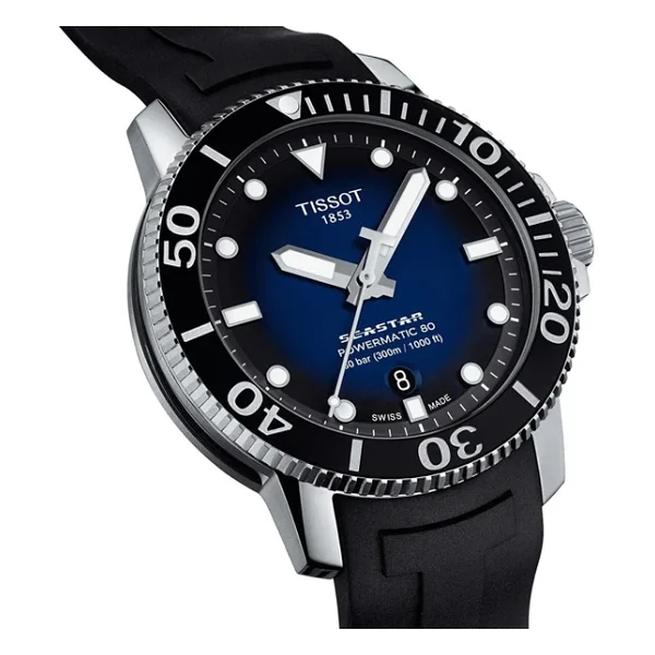Tissot Seastar 1000 Powermatic 80 T120.407.17.041.00 Kauçuk Kordon Mavi-Siyah Erkek Kol Saati - Görsel 4