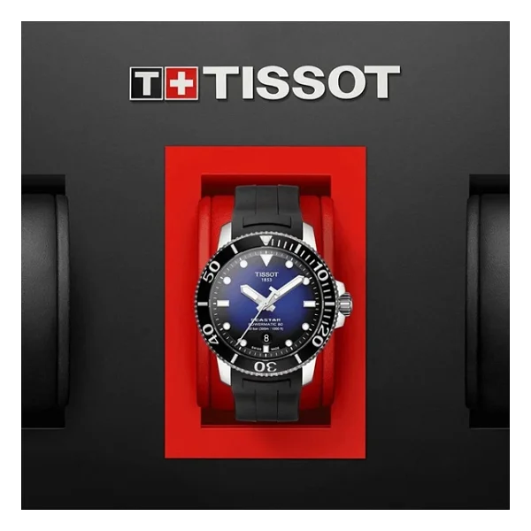 Tissot Seastar 1000 Powermatic 80 T120.407.17.041.00 Kauçuk Kordon Mavi-Siyah Erkek Kol Saati - Görsel 6