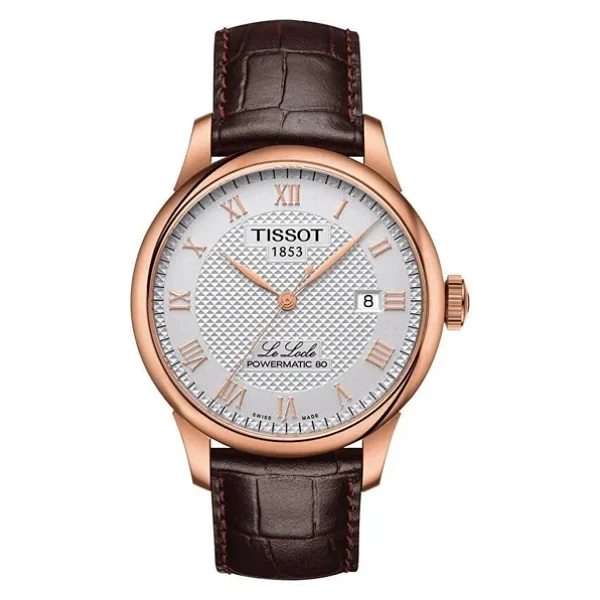 Tissot Le Locle Powermatic 80 T006.407.36.033.00 Deri Kordon Kahverengi-Rose Gold Erkek Kol Saati - Görsel 4