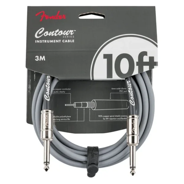 Fender Contour Serisi 3m Inca Silver Enstrüman Kablosu - Görsel 2