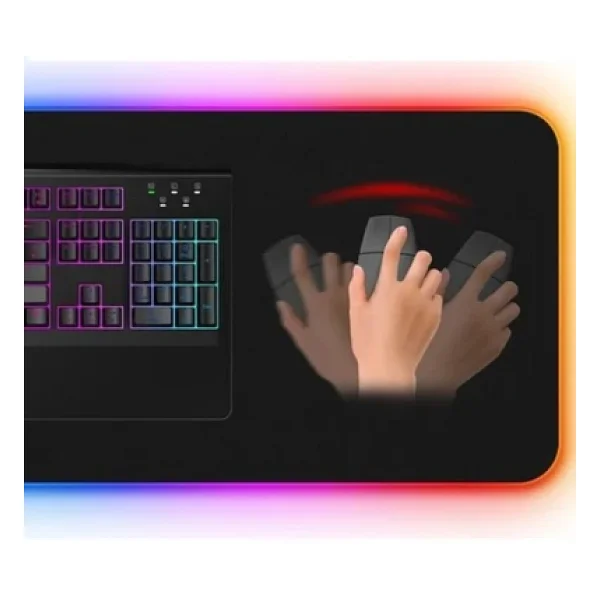 Sarftech 90x40 Rgb Mouse Pad Led Işıklı Speed Yüzey Su Geçirmez Gamepad Baskısız Siyah Renk Gaming Mousepad - Görsel 3