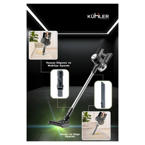 Kühler Kraftmax KH-V700 Şarjlı Dikey Süpürge - Görsel 9