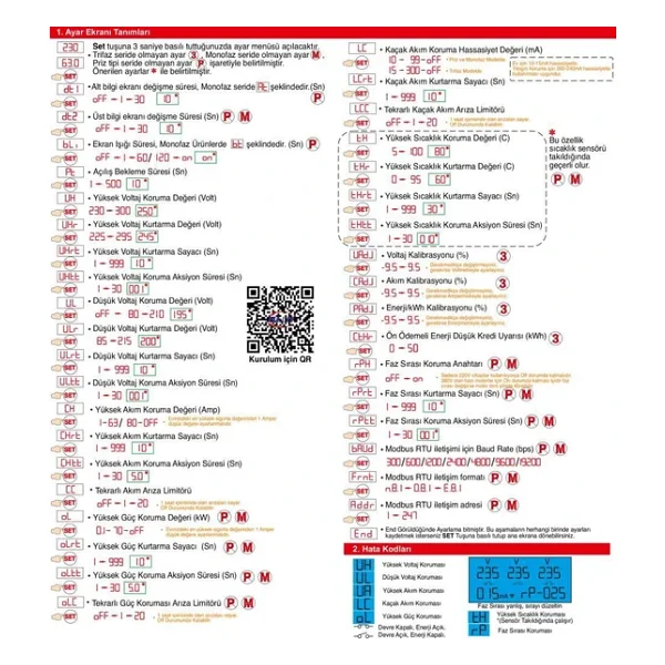 Jıujı Akıllı Trifaz Kaçak Akım Koruma Özellikli Voltaj Ve Akım Koruyucu Röle 63a Wifi Özellikli - Görsel 4