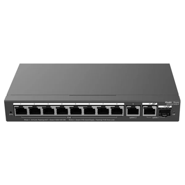 Ruijie Reyee RG-ES210GS-P 8 Port 10/100/1000 Mbps Gigabit PoE Switch - Görsel 3