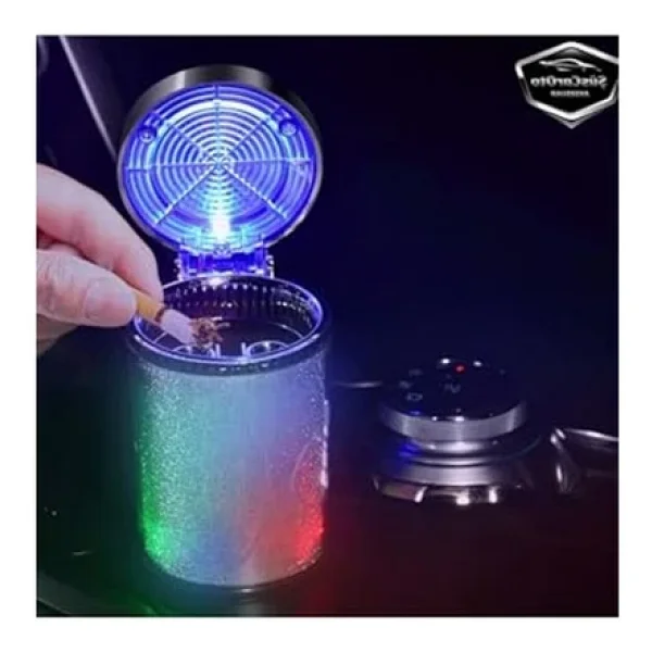 Kapaklı Spor Araç İçi Küllük, 7 Renkli Rgb Işıklı - Görsel 2